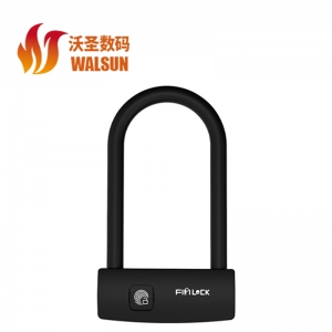 沃圣 FL-U5 指纹锁 U型锁 铝合金+不锈铁 紧急钥匙 防水等级IP65
